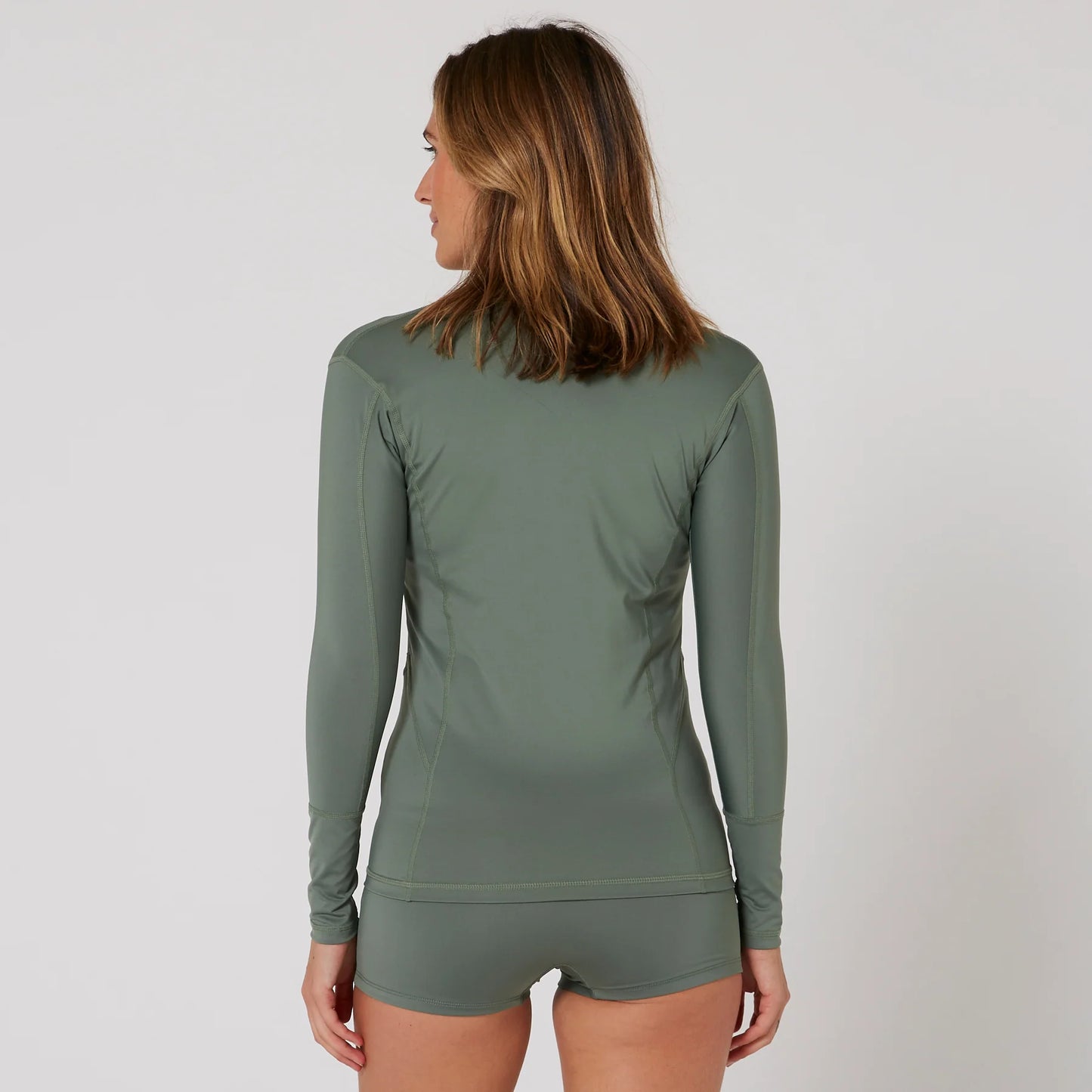 Ladies Oceana Long Sleeve Front Zip Lycra Vest
